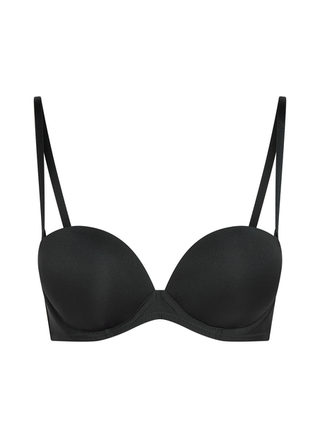 Padded Underwired Strapless Maximizer Bra, Black