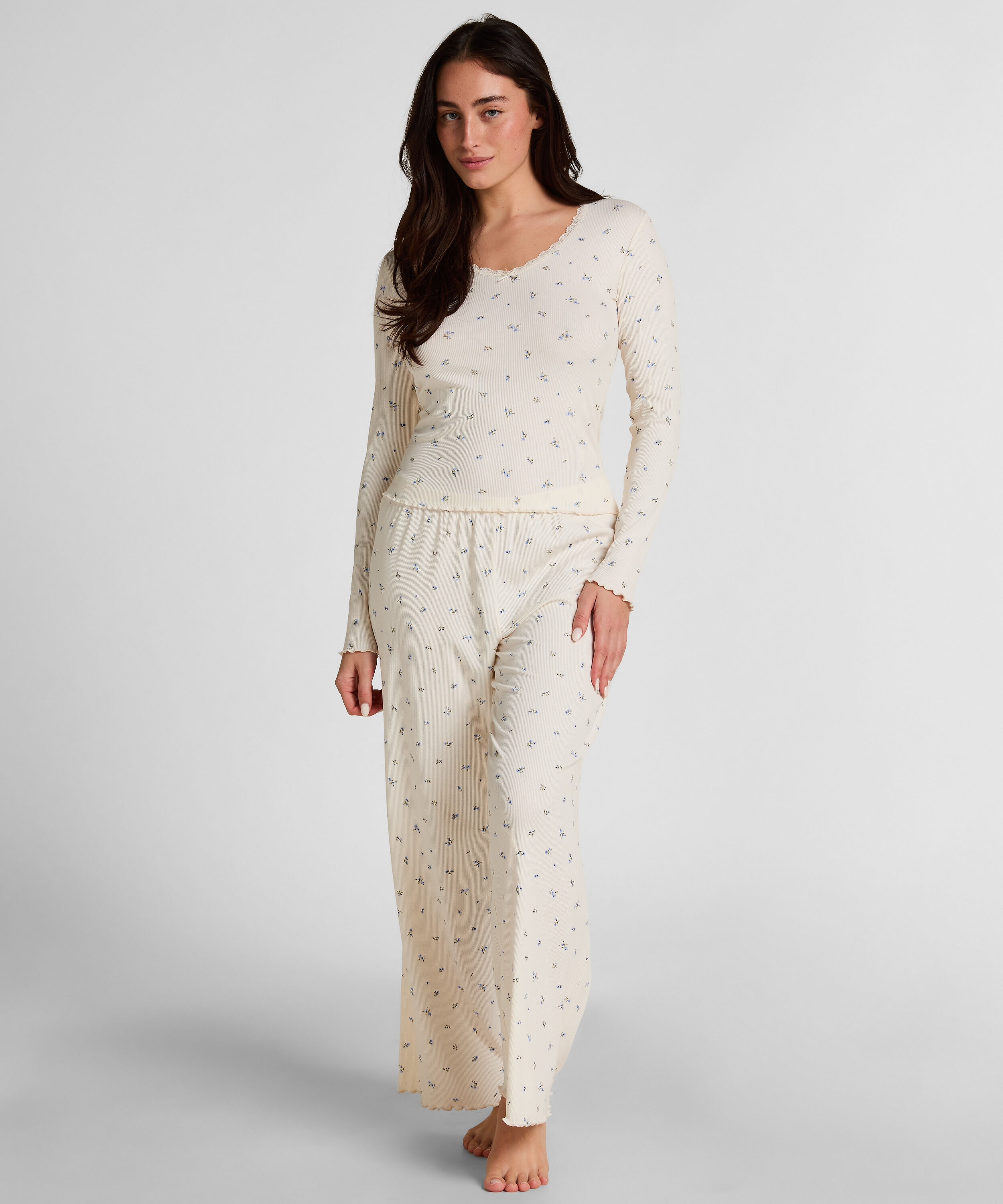 Daisy Pyjama Top, White