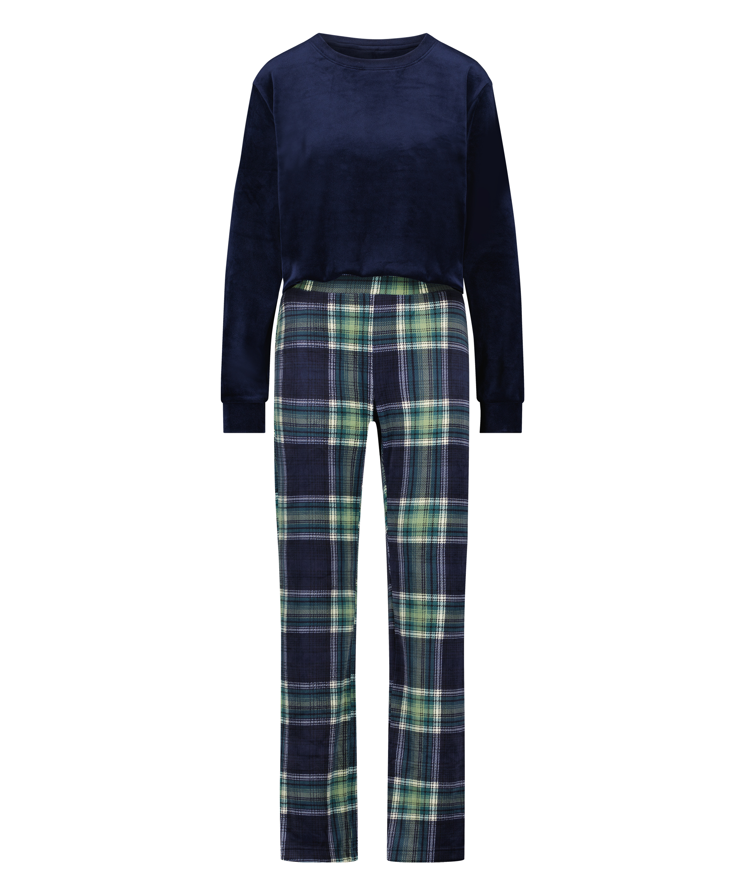 Velvet pyjama set, Green, main