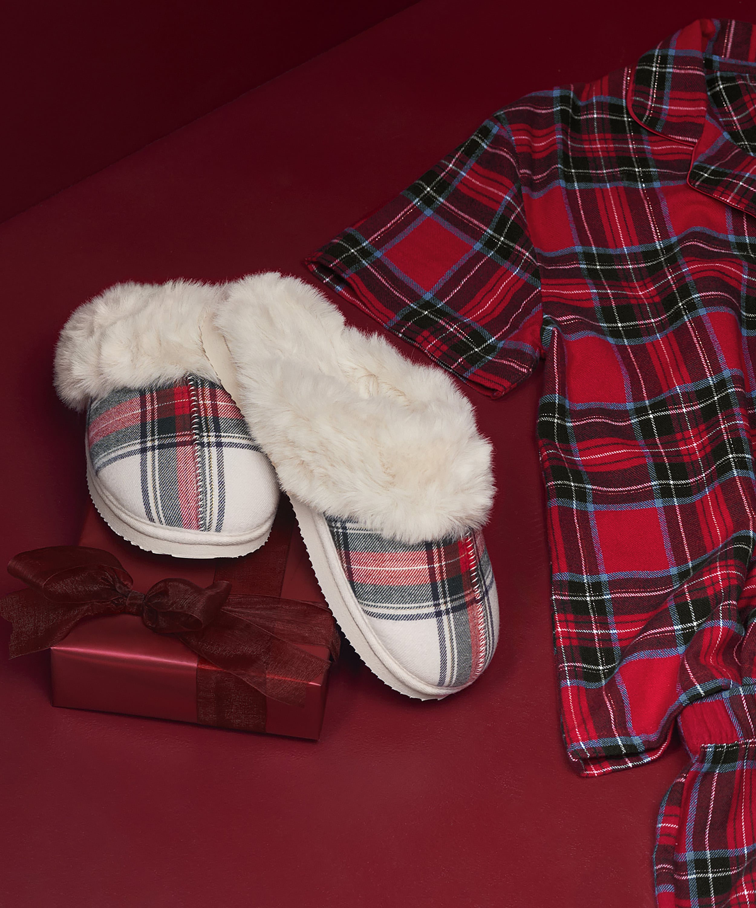 Teddy Mule Slipper, White, main