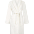 Fleece Bathrobe, White