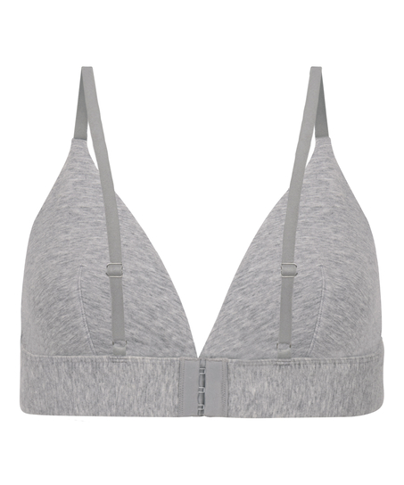 Cotton Bralette, Gray