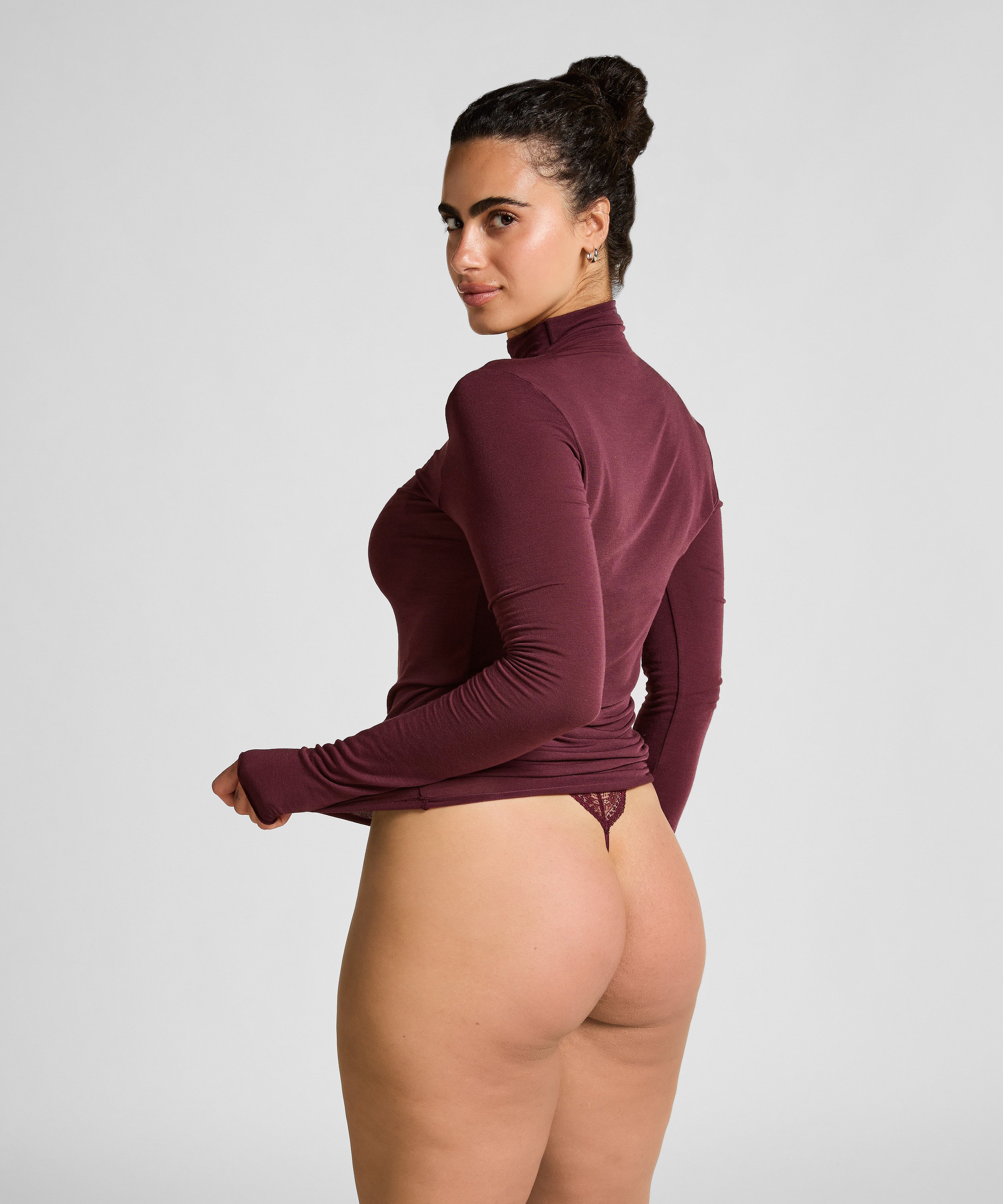 super soft Turtleneck shirt with Cashmere, Purple, main