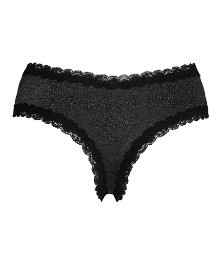 V-Shaped Microfibre Brazilian, Black