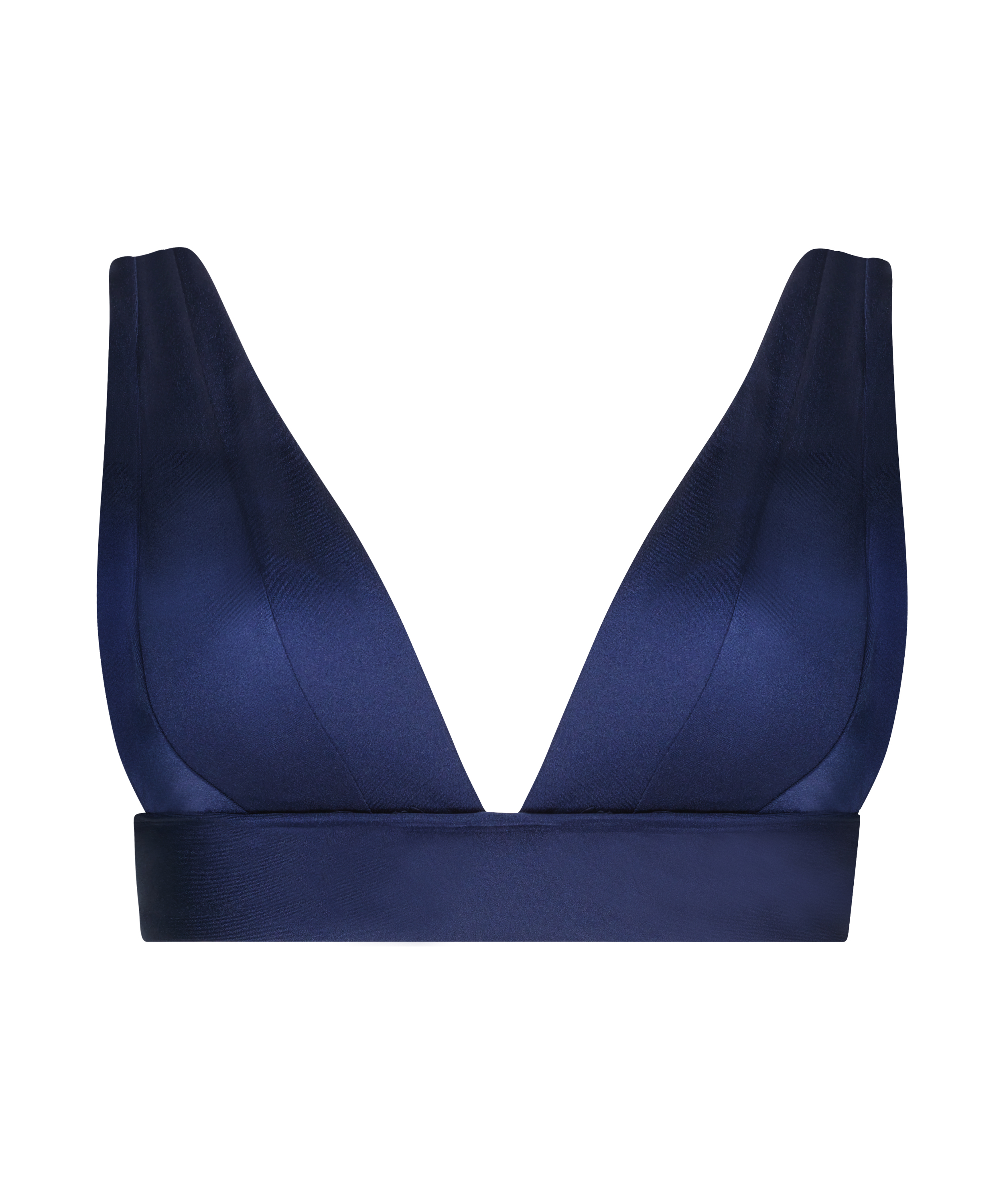 Luxe Triangle Bikini Top, Blue, main