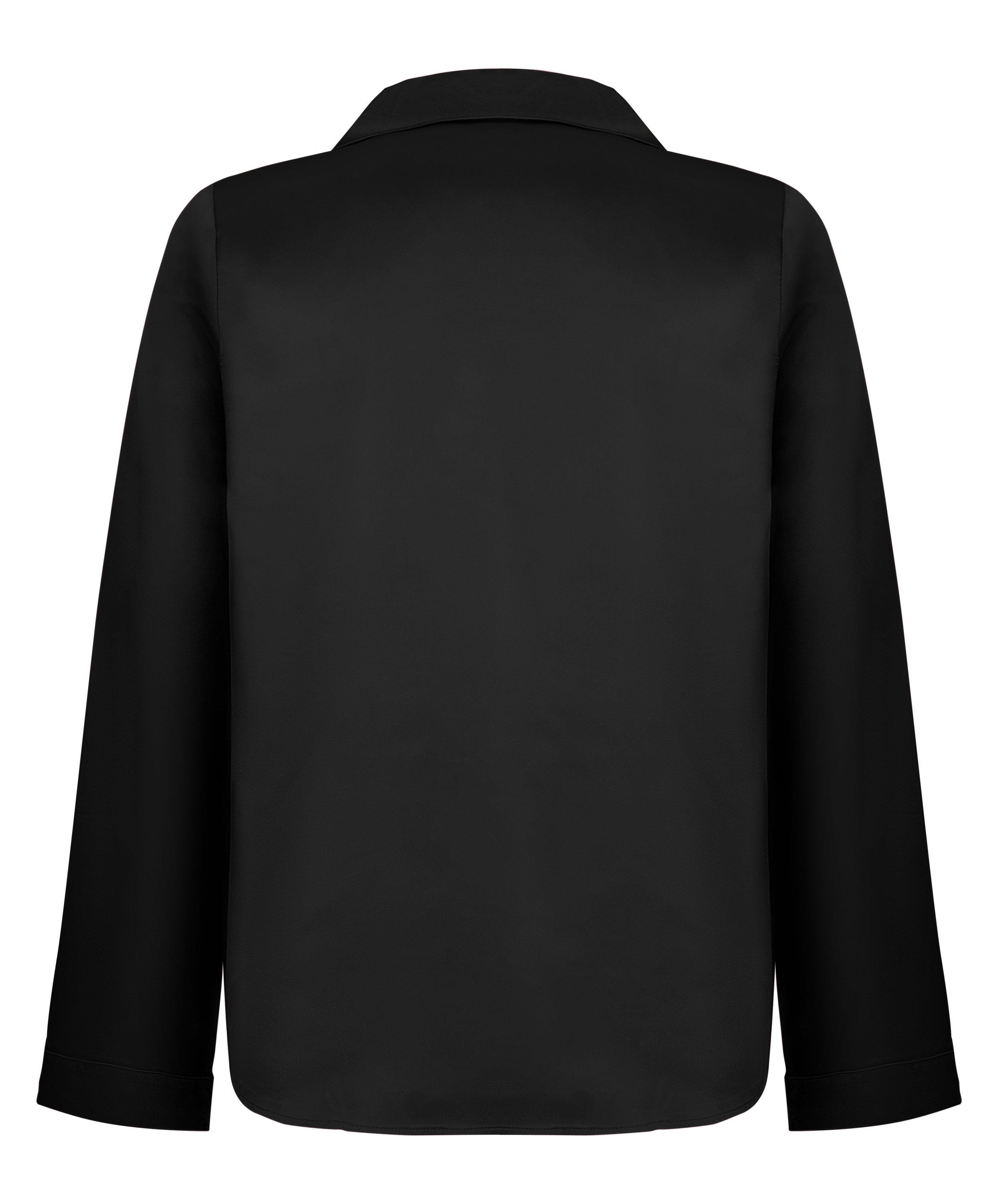 Satin Long-Sleeved Jacket, Black, main