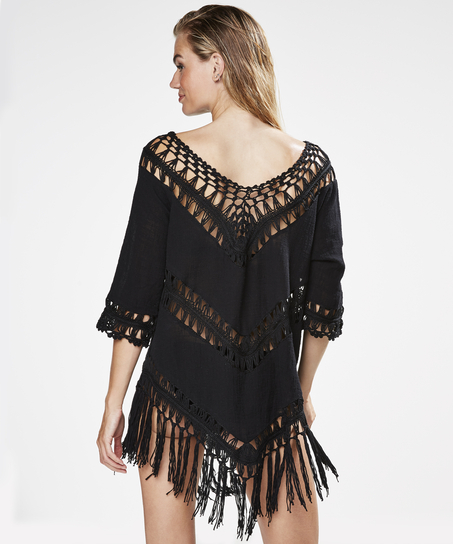 Fringe Tunic, Black