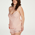 Satin Lace Pyjama Shorts, Pink