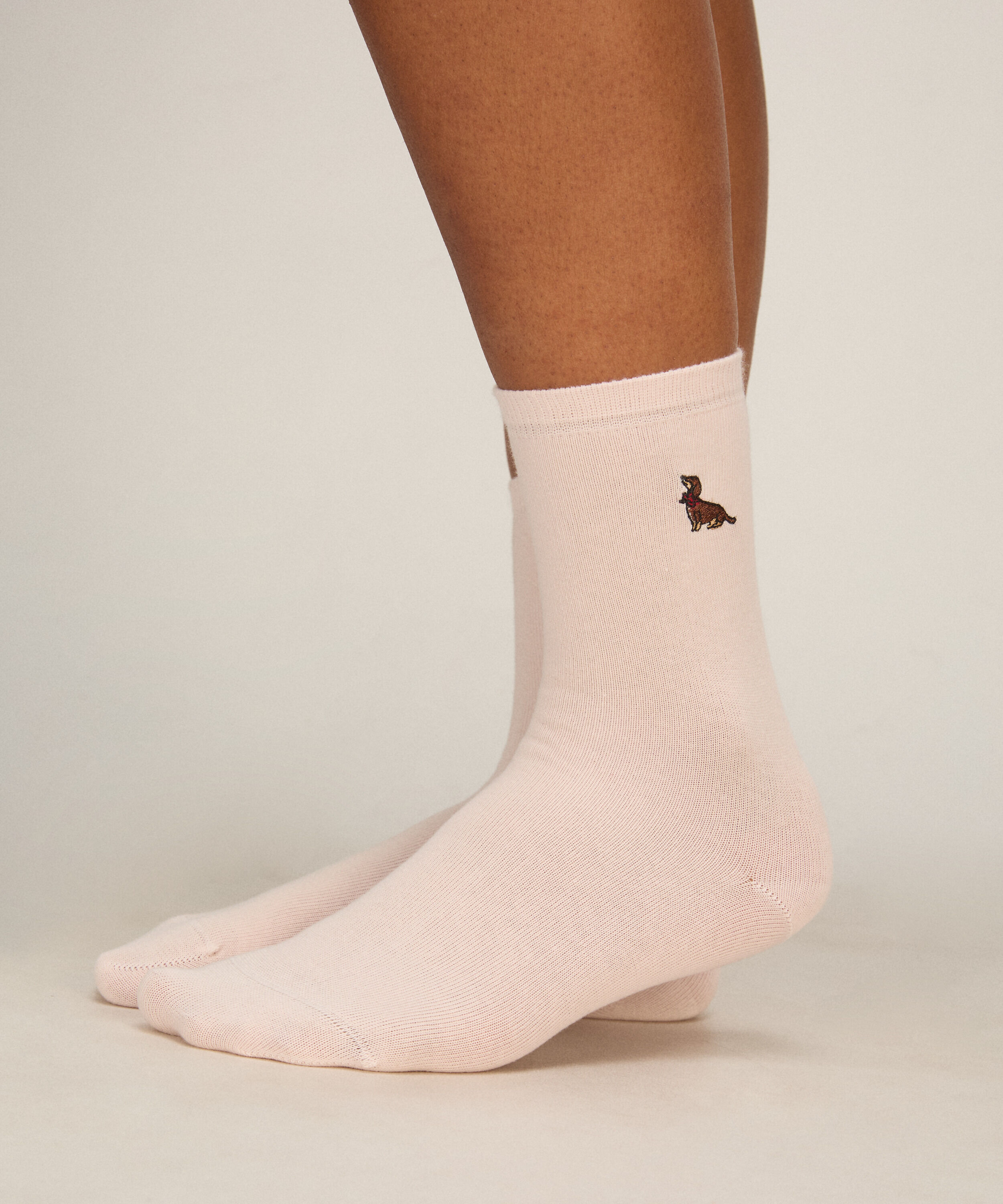 Socks 3 Pair Cotton, Pink