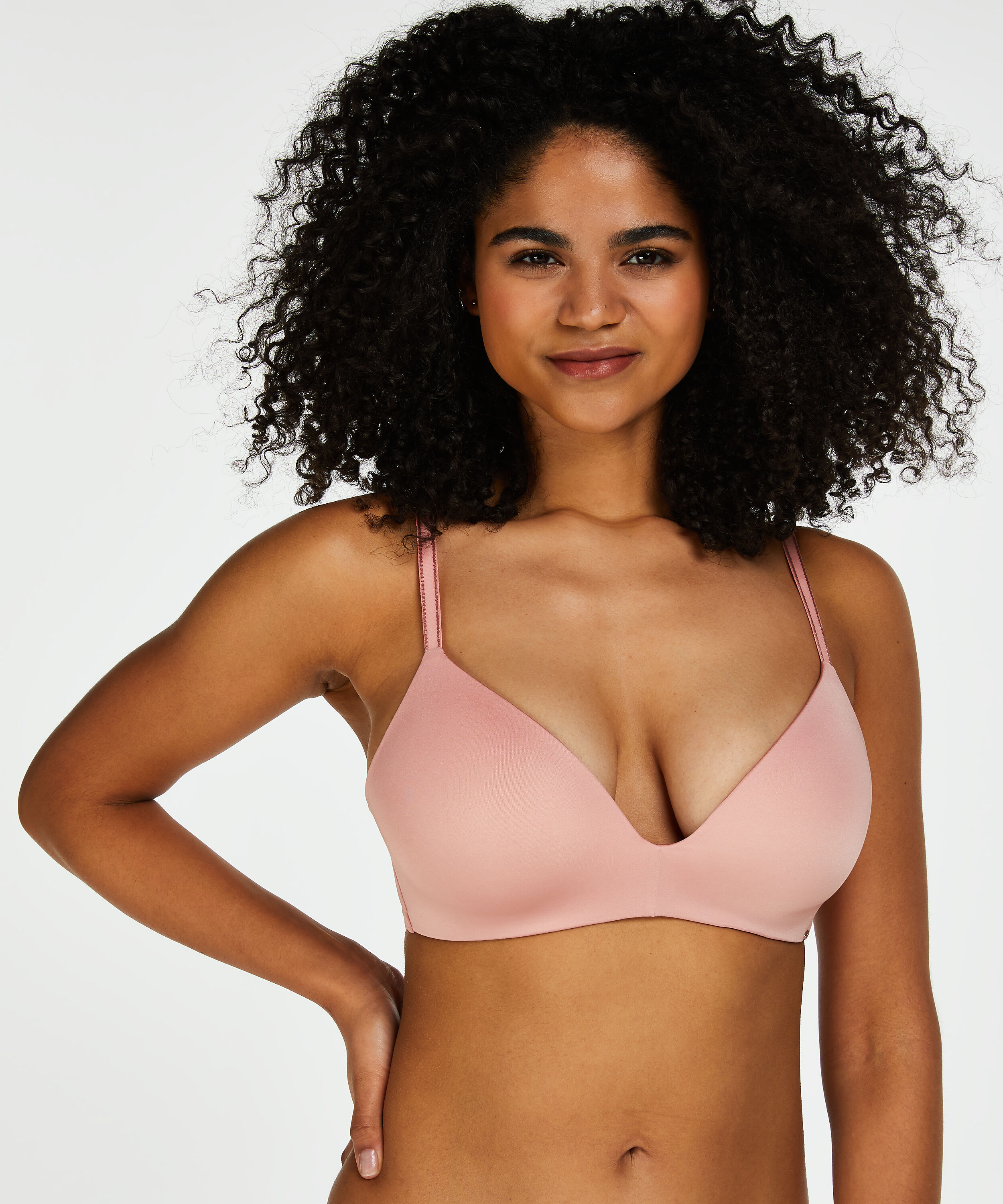 Mona Padded Non-Wired Push-Up Bra, Pink