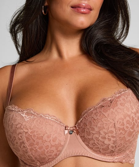 Marine Padded Underwired Bra, Brown