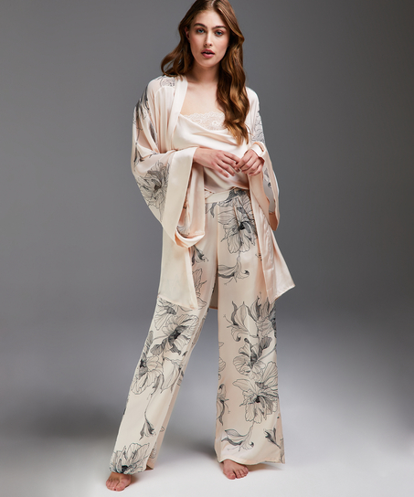 Lotus Satin Kimono, Pink