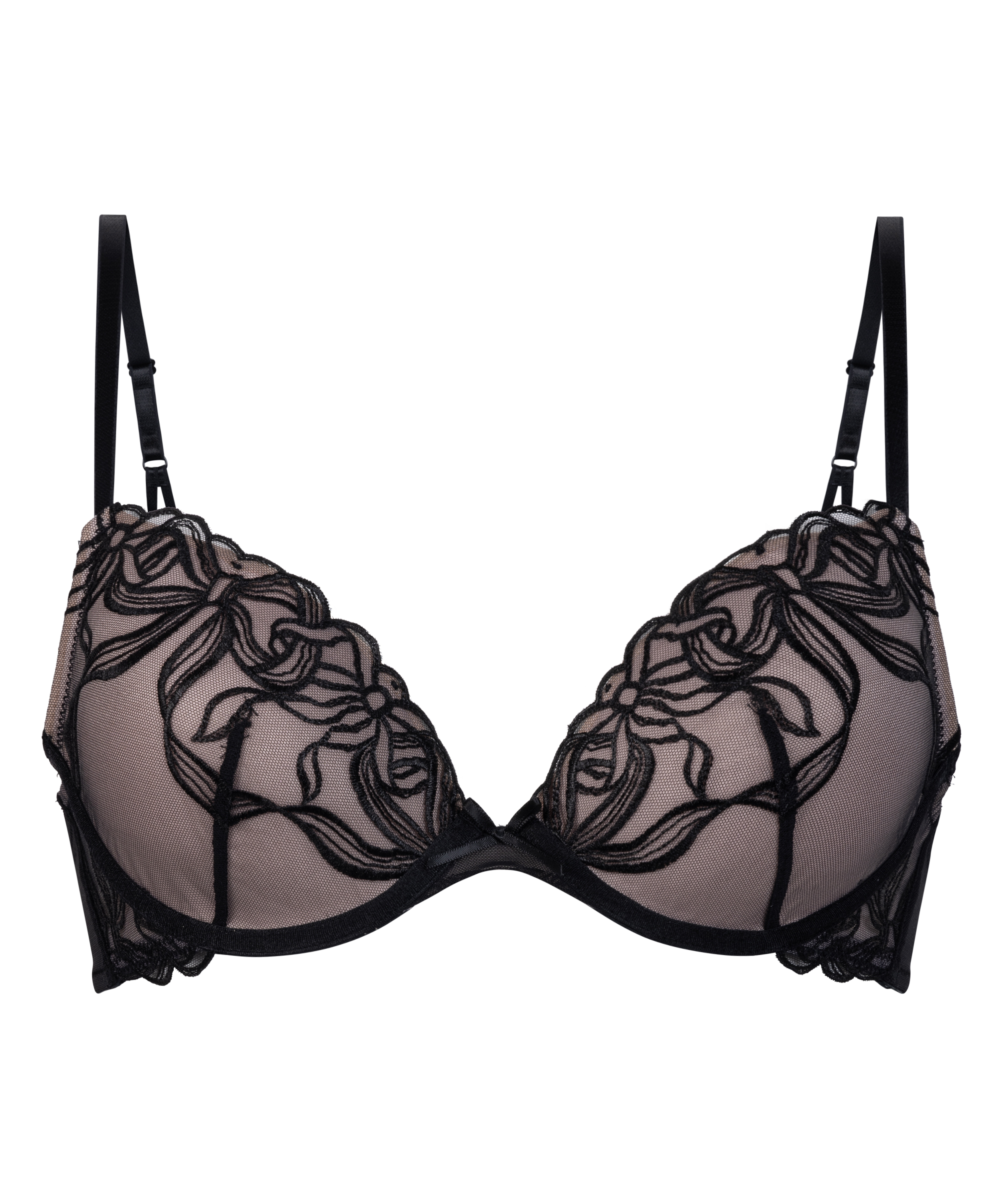 Beau Padded Underwired Bra, Black, main