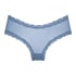 V-shaped Brazilian knickers mesh, Blue