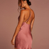 Zara Satin Slip Dress, Pink