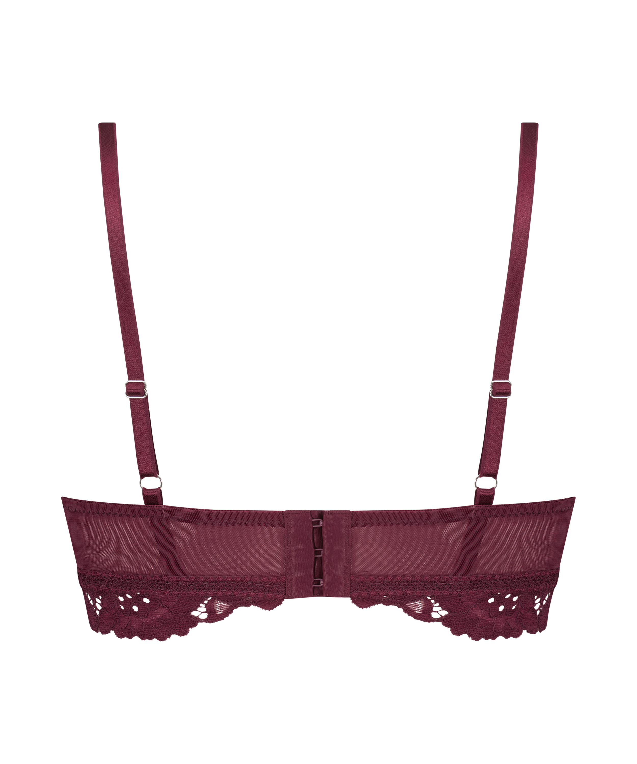 Shiloh Padded Longline Non-Underwired Bra, Red, main
