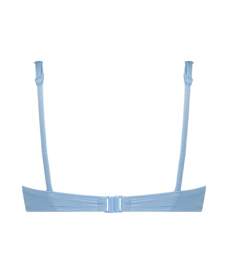 Scallop Non-Padded Underwired Bikini Top, Blue