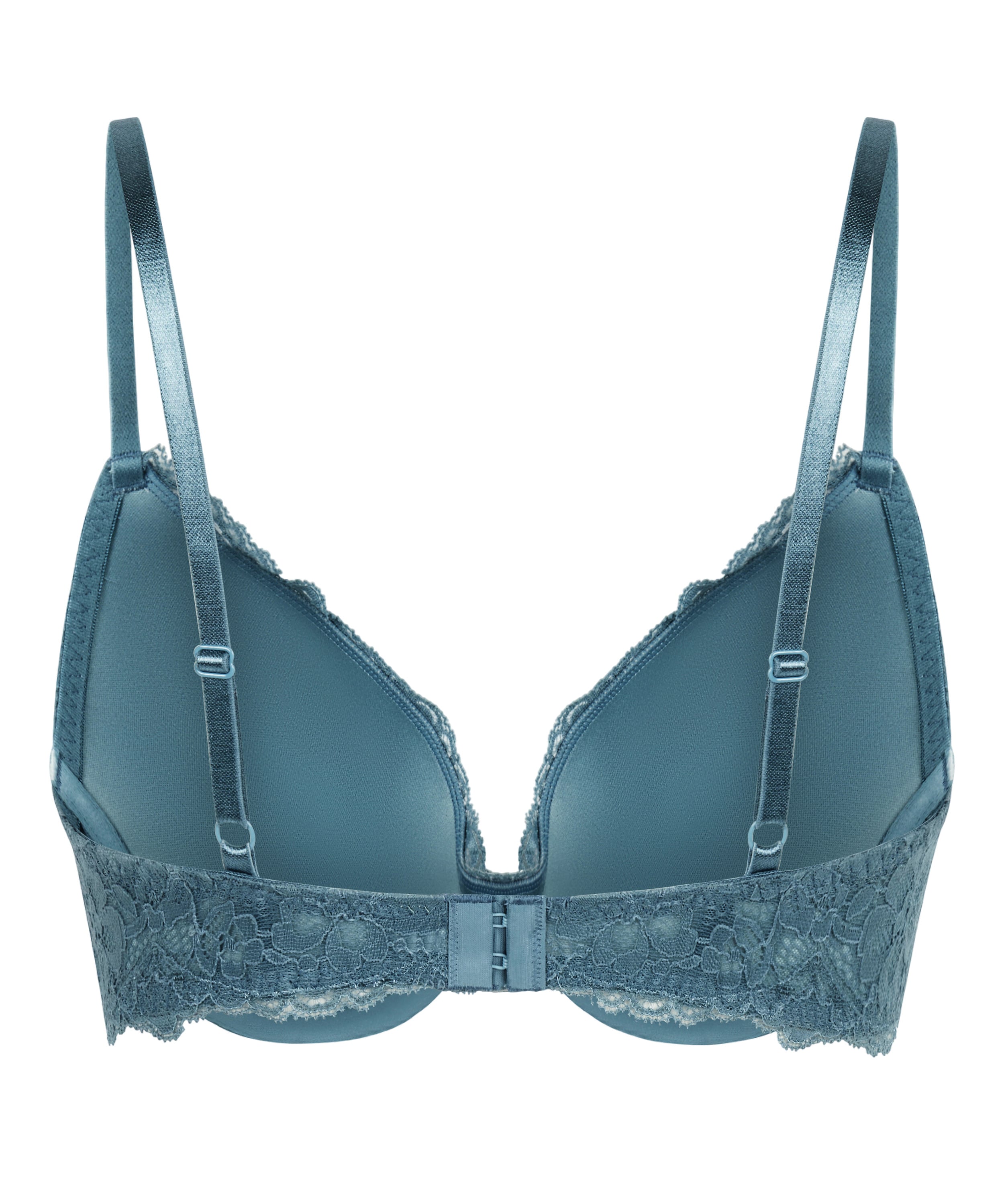 Marine Padded Push-Up Underwired Bra, Blue, main