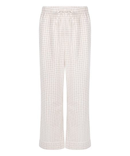 Dobby Pyjama Pant Woven Cotton, Beige