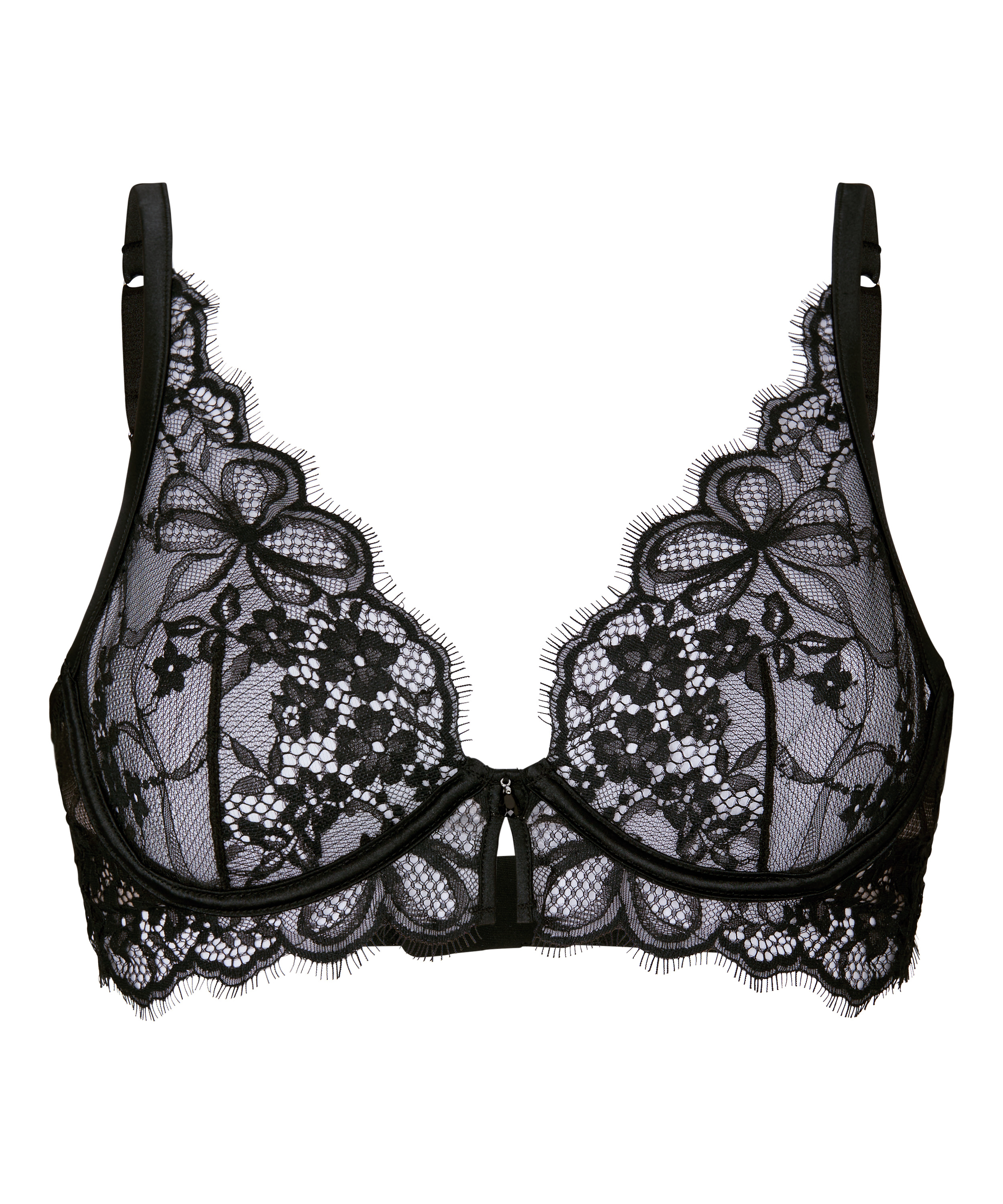 Non-Padded Underwired Bra Prina, Black, main