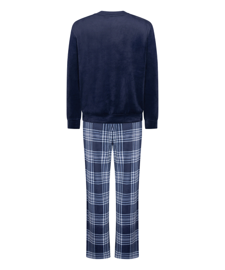 Velvet Pyjama Set, Blue
