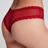 V-shaped Brazilian knickers mesh, Red