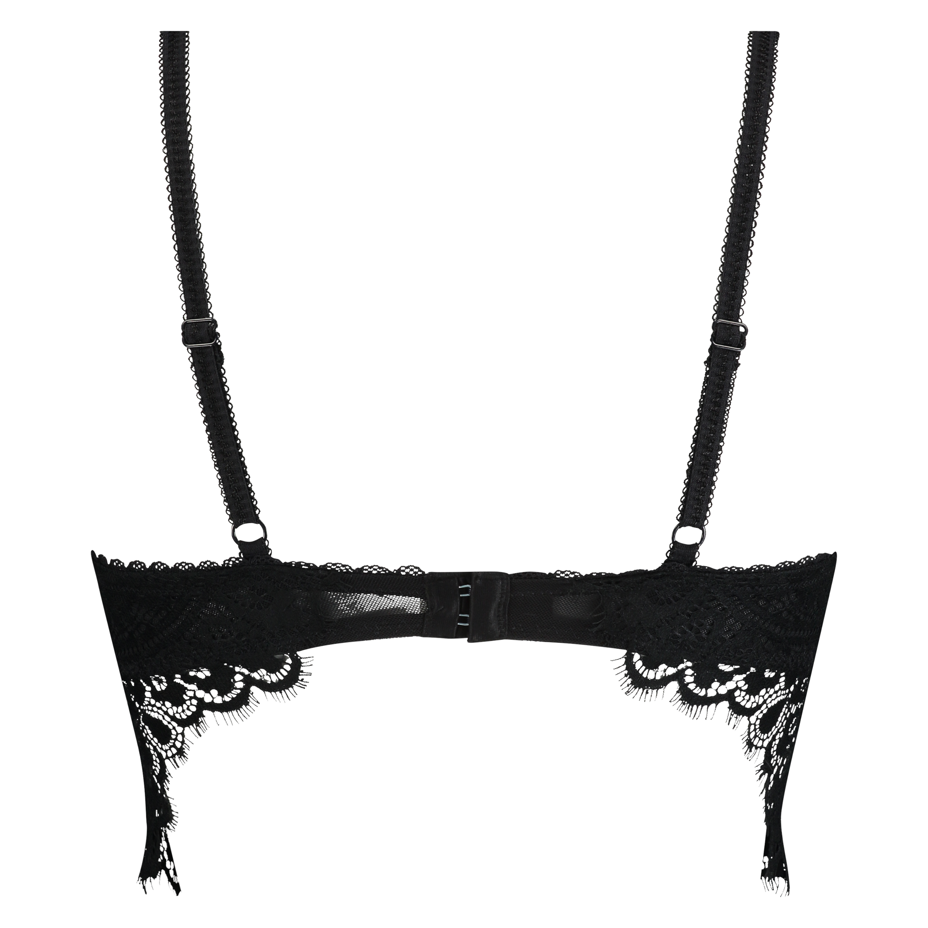 Alicia Padded Underwired Longline Bra, Black, main