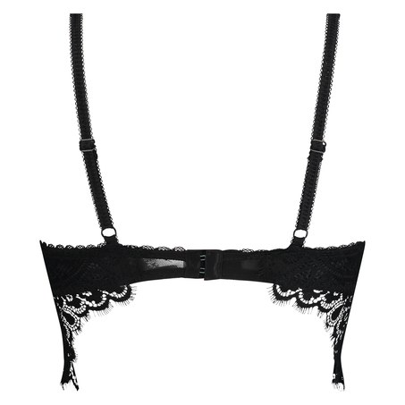 Alicia Padded Underwired Longline Bra, Black