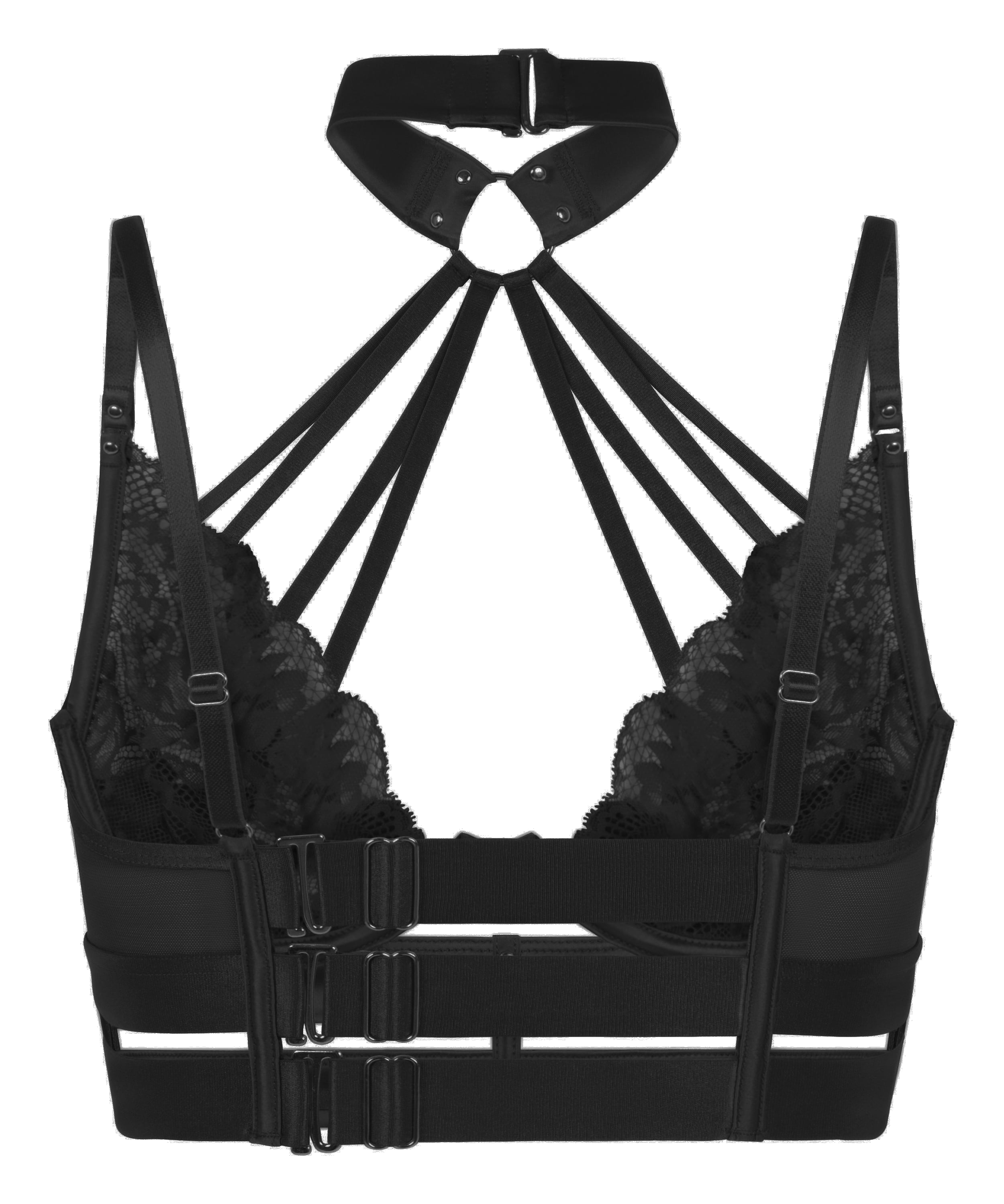 Emmeline Non-Padded Underwired Longline Bra, Black, main