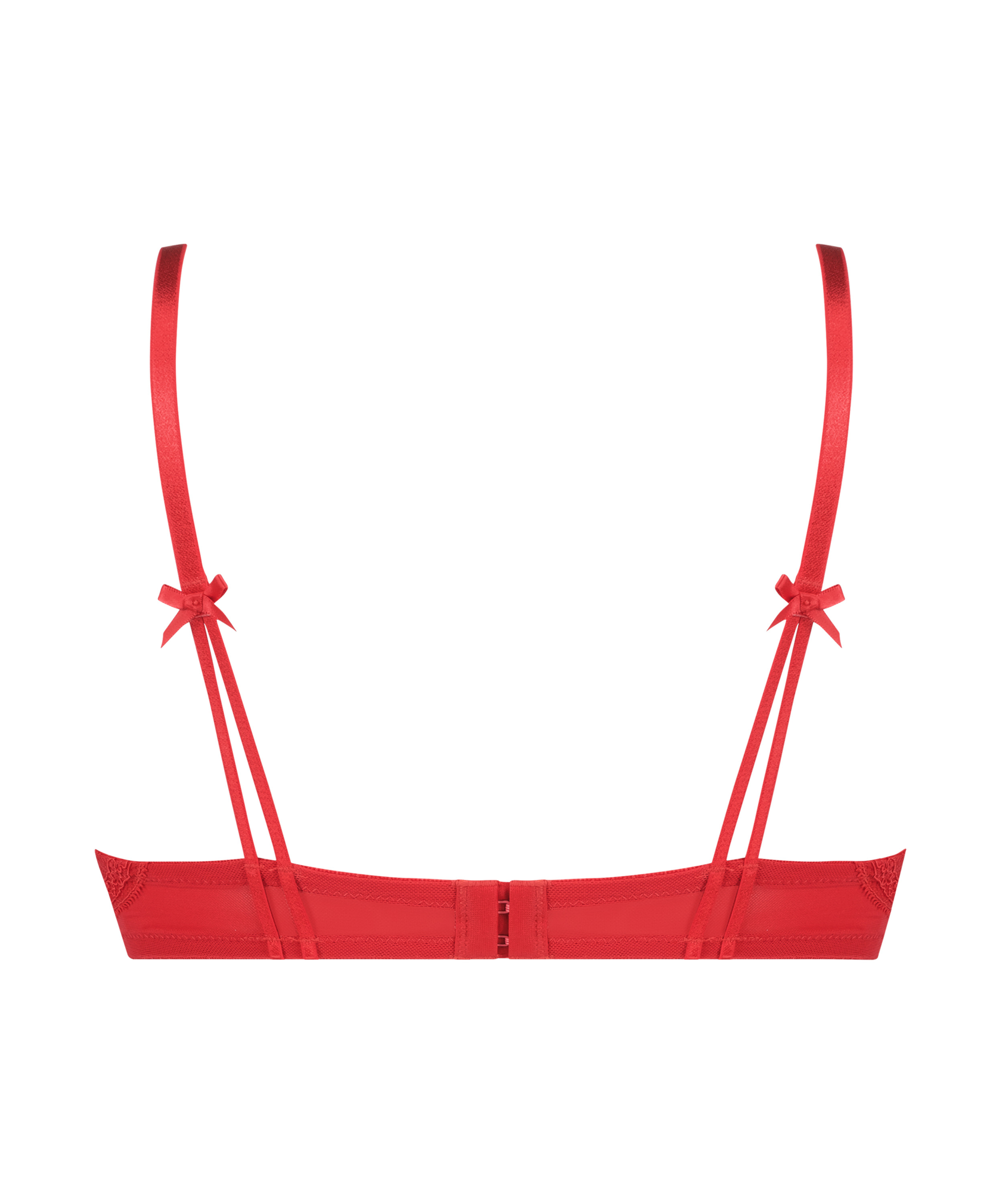 Oceana Padded Underwired Push-Up Bra, Red, main