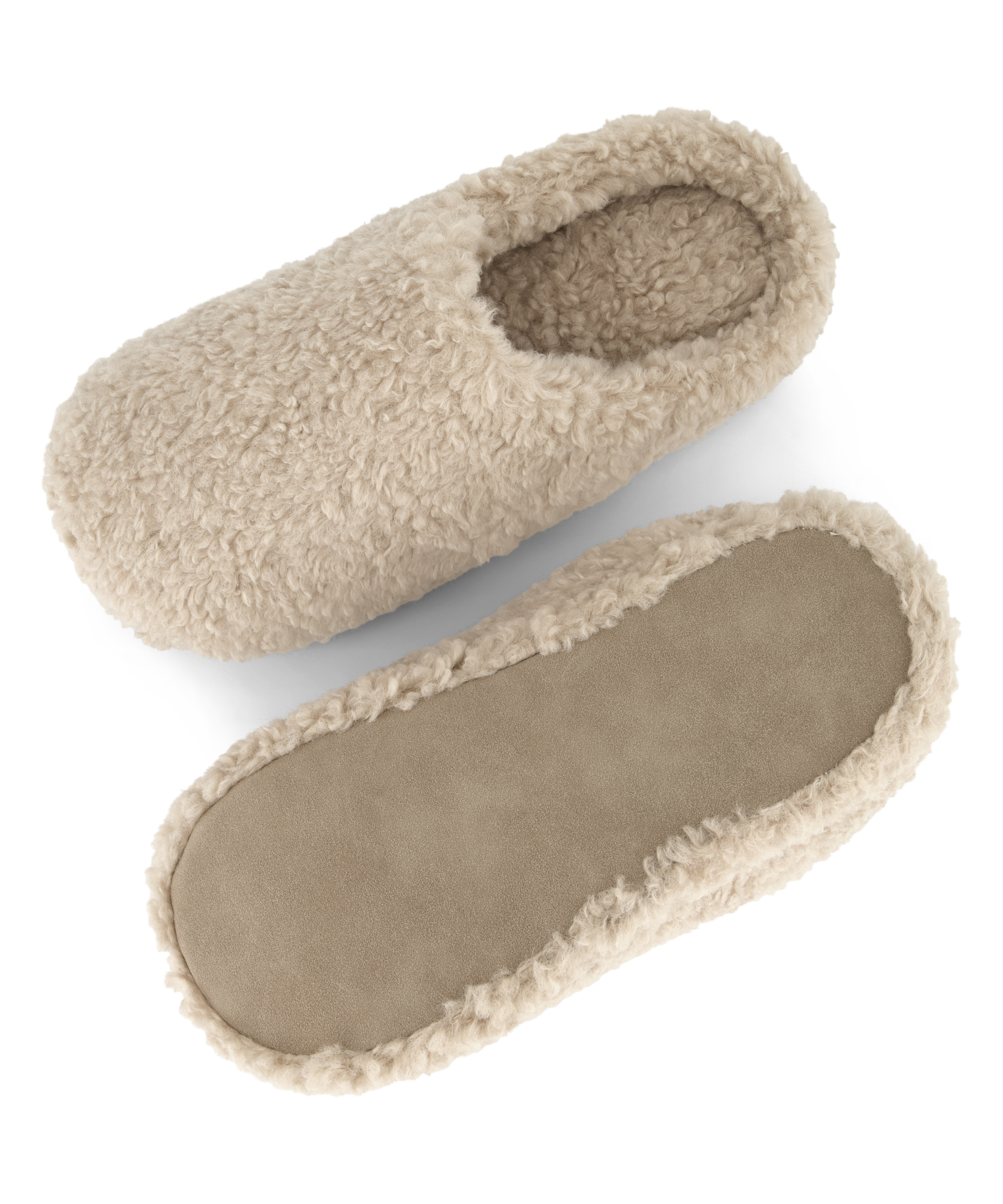 Teddy Mule Slipper, Beige, main