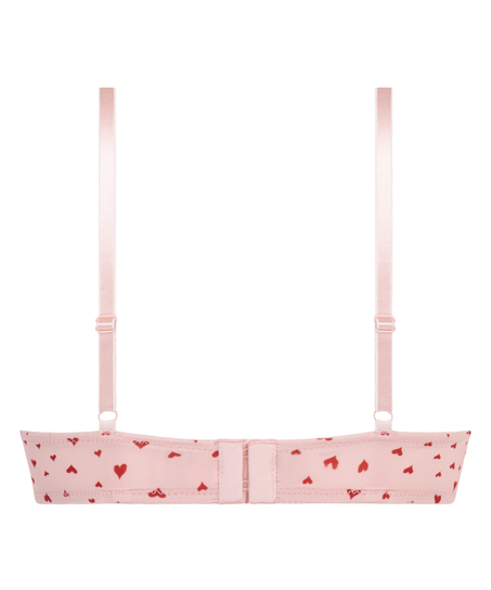 Plunge Padded Underwired Bra, Pink