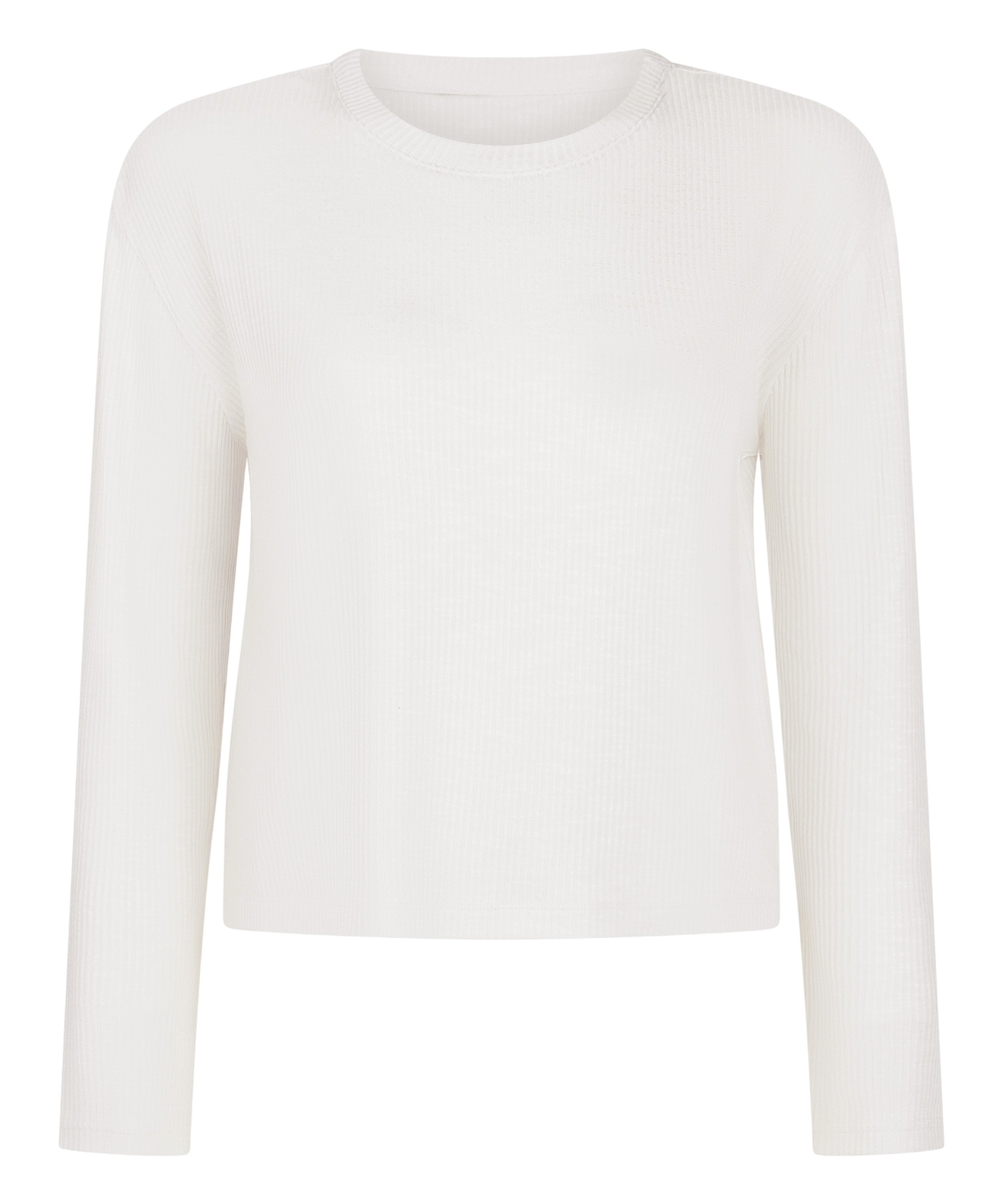 Long-Sleeved Pyjama Top, Beige, main
