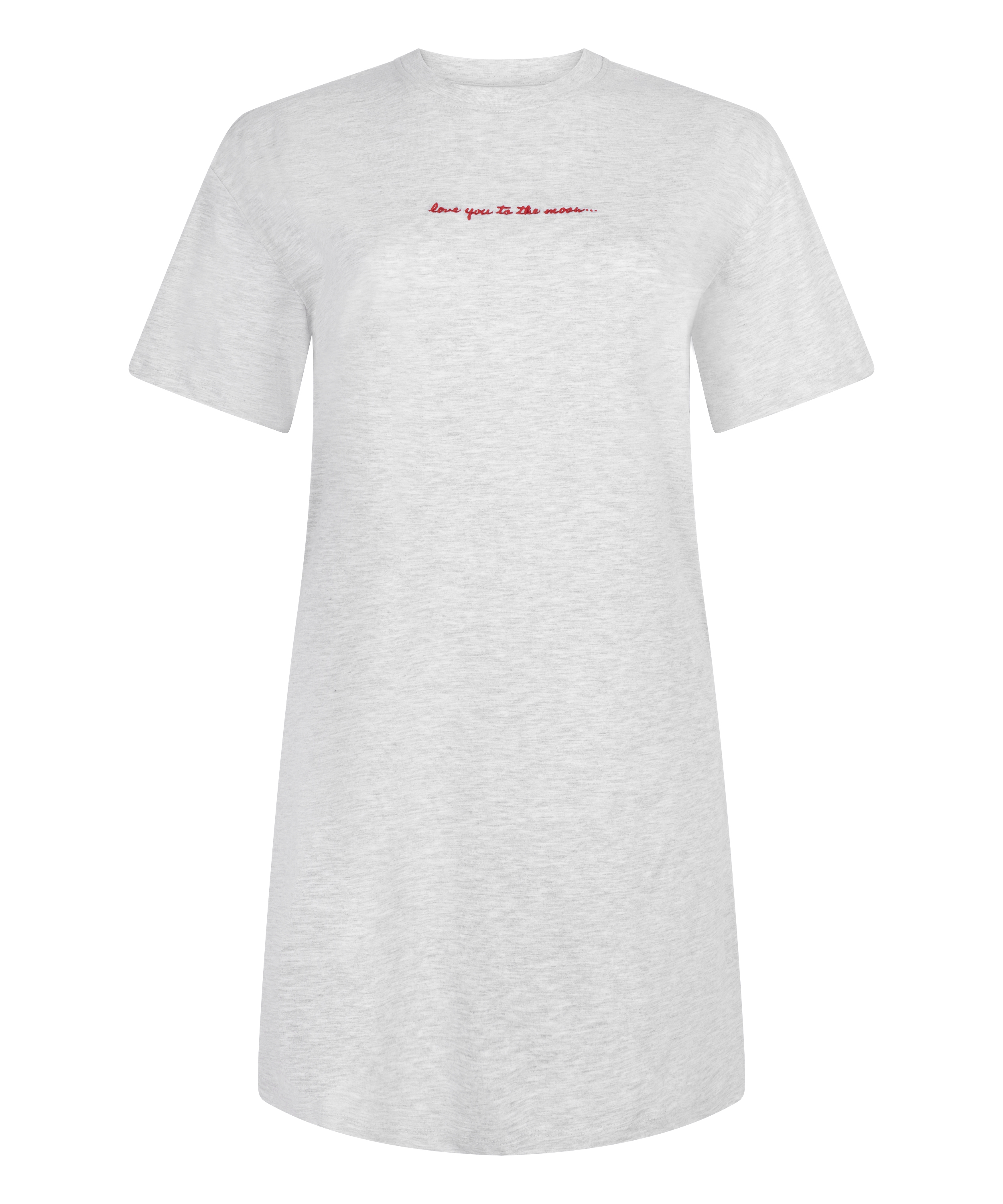 Round Neck Nightshirt, Gray, main