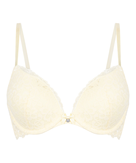 Marine Padded Push-Up Underwired Bra, Yellow