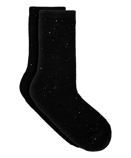 Socks Sequin Crew, Black