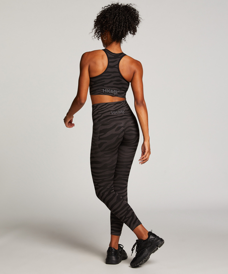 HKMX High Waisted Seamless Sports Legging, Black