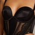 Nicole Padded Underwired Longline Bra, Black