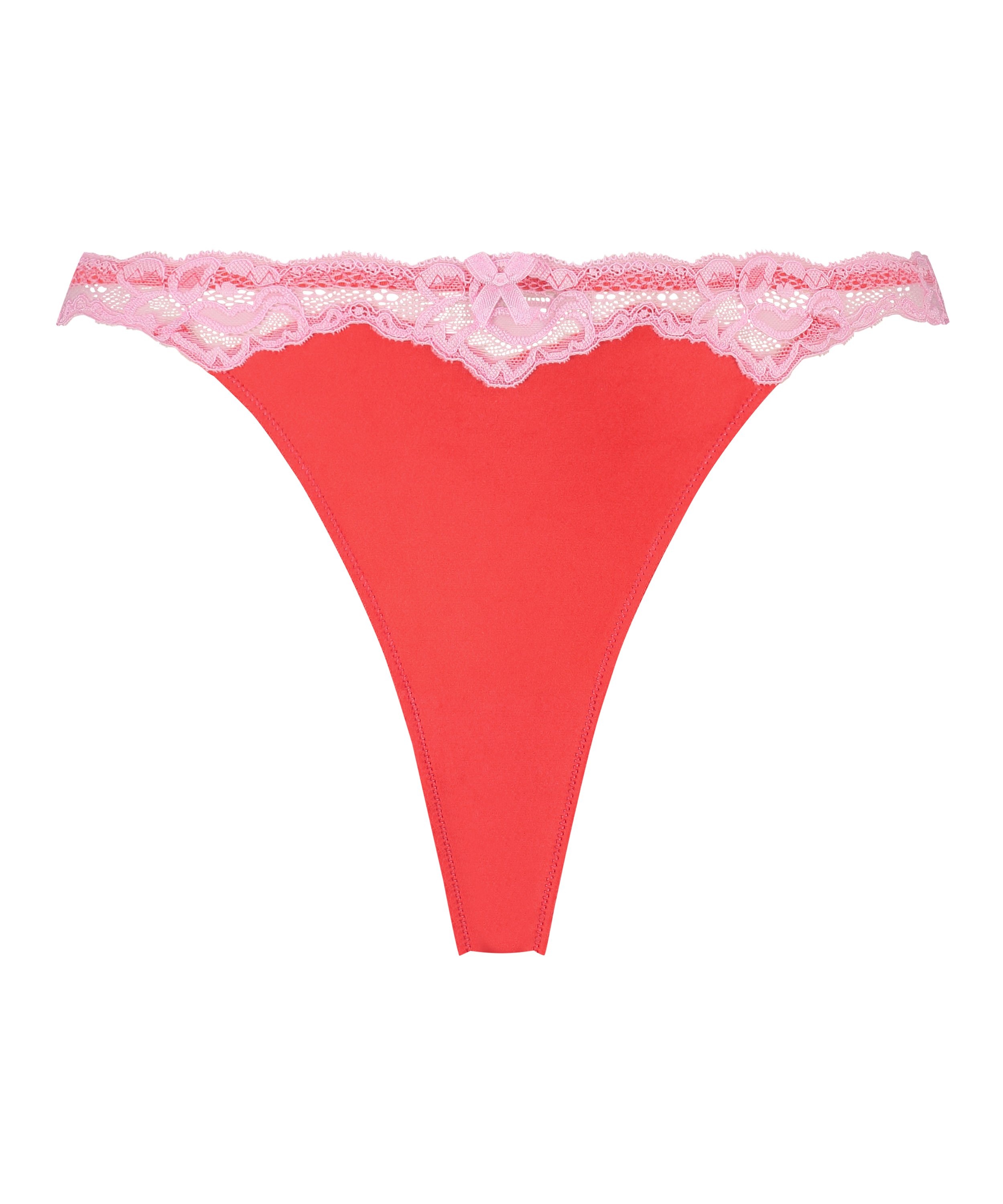 Lace & Shine Thong, Red, main