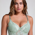 Ingrid Padded Underwired Longline bra, Green