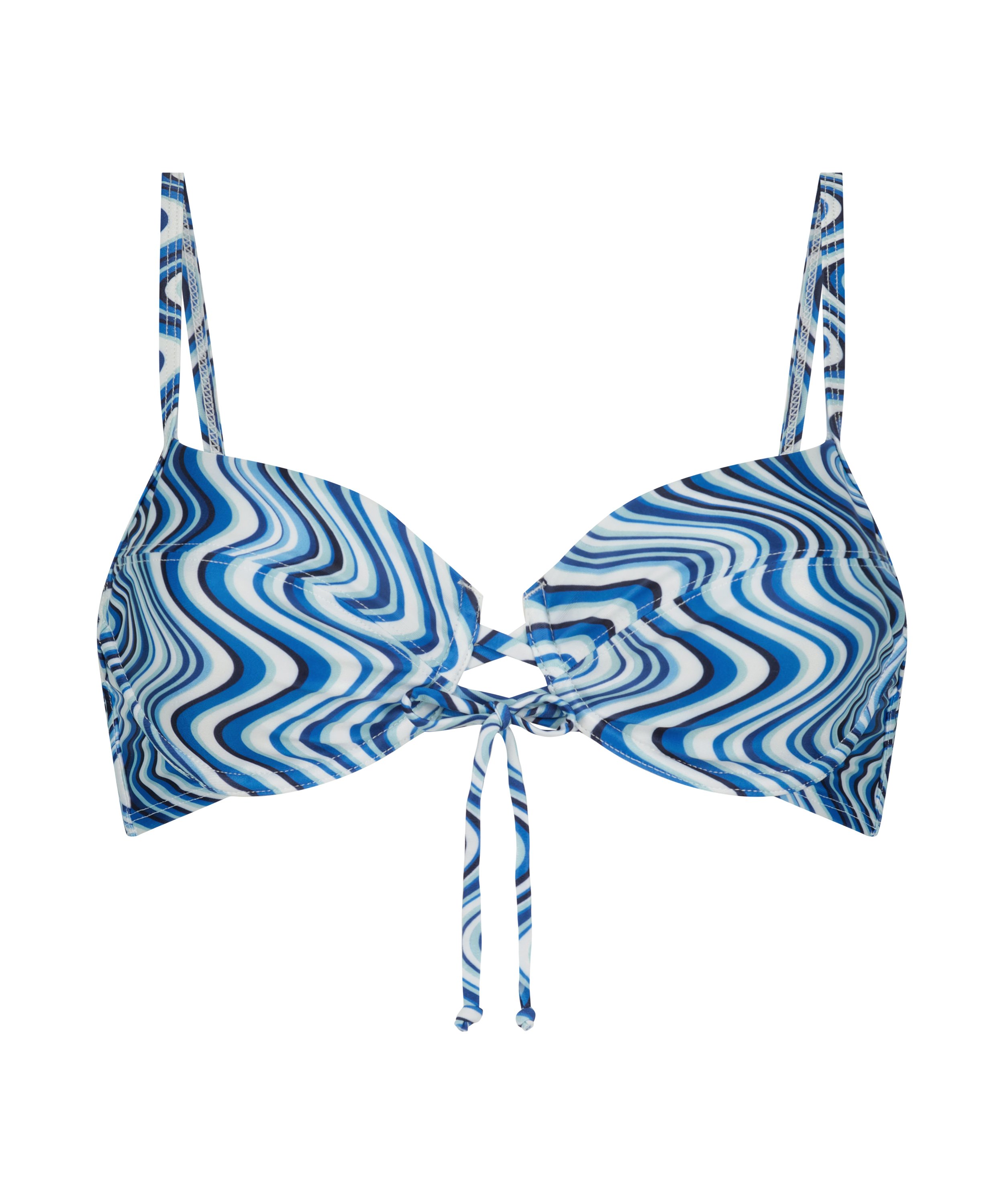 Hvar non-padded underwired bikini top, Blue, main