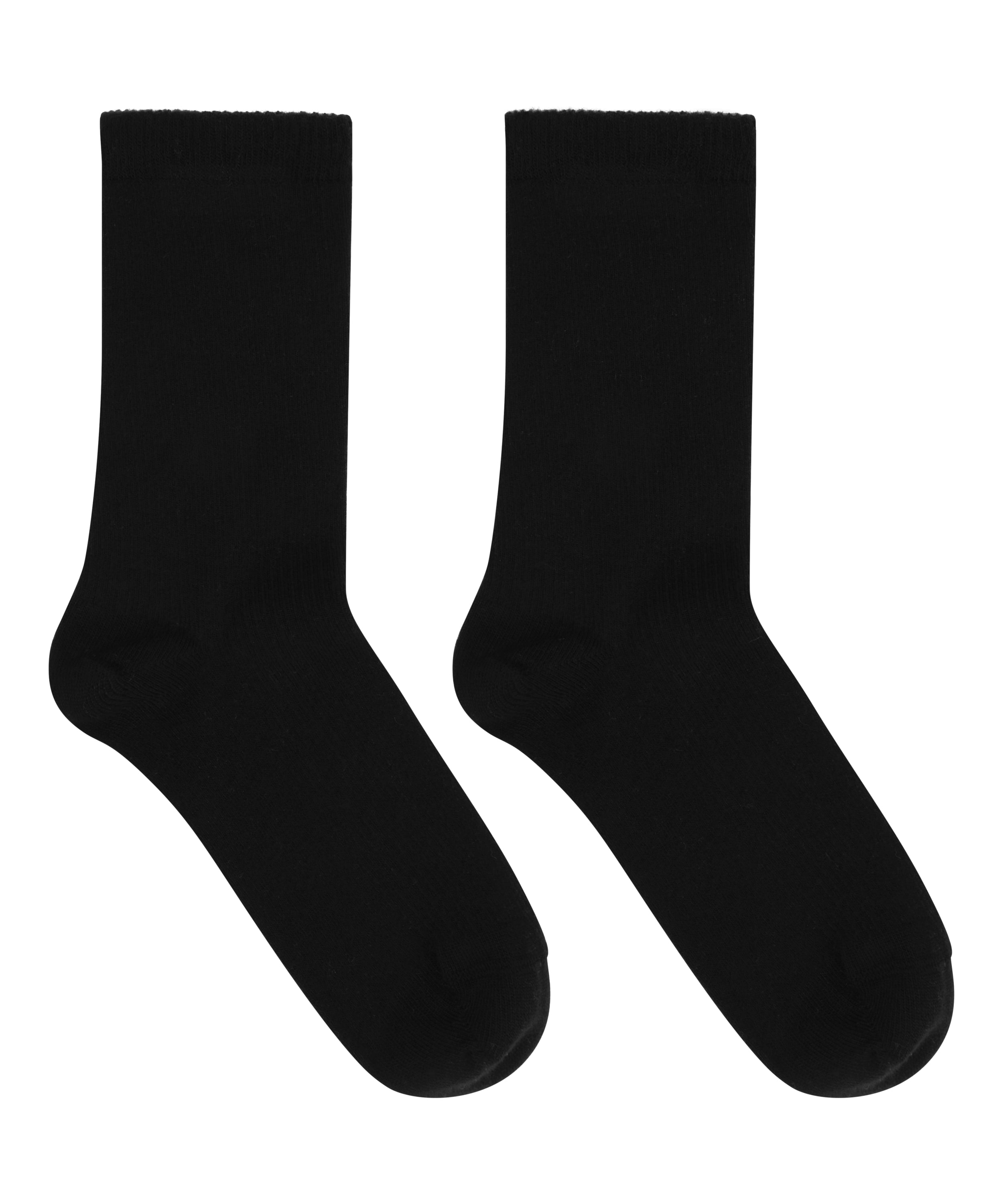 Rib Modal Crew Socks, Black, main