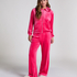 Velour hoodie jacket, Pink