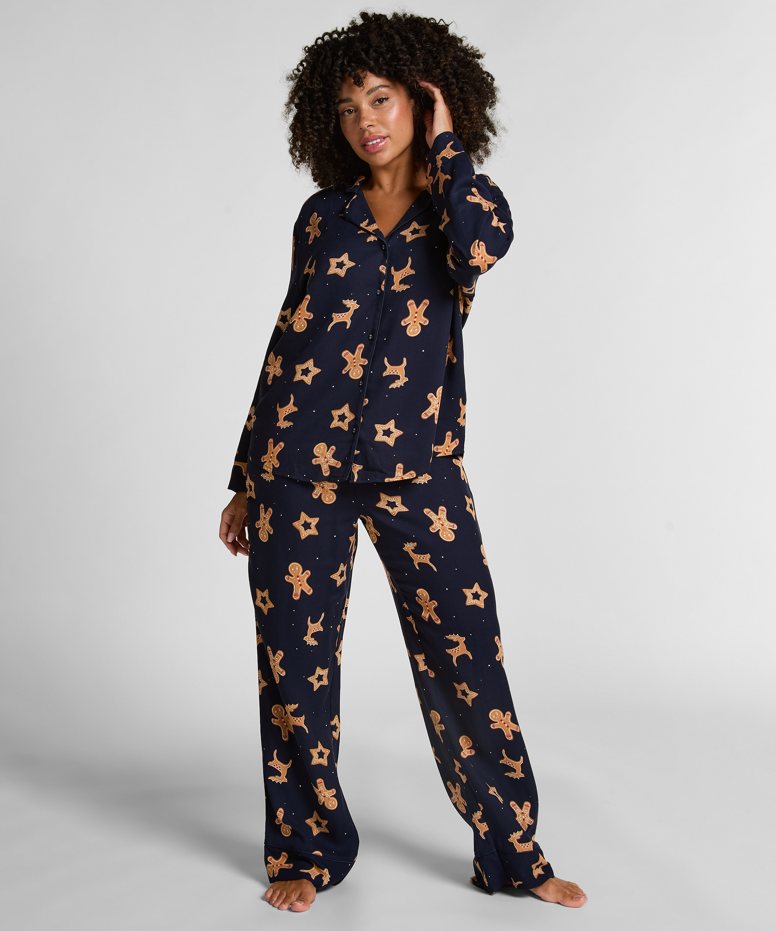 Gingerbread Pyjama Set, Blue, main