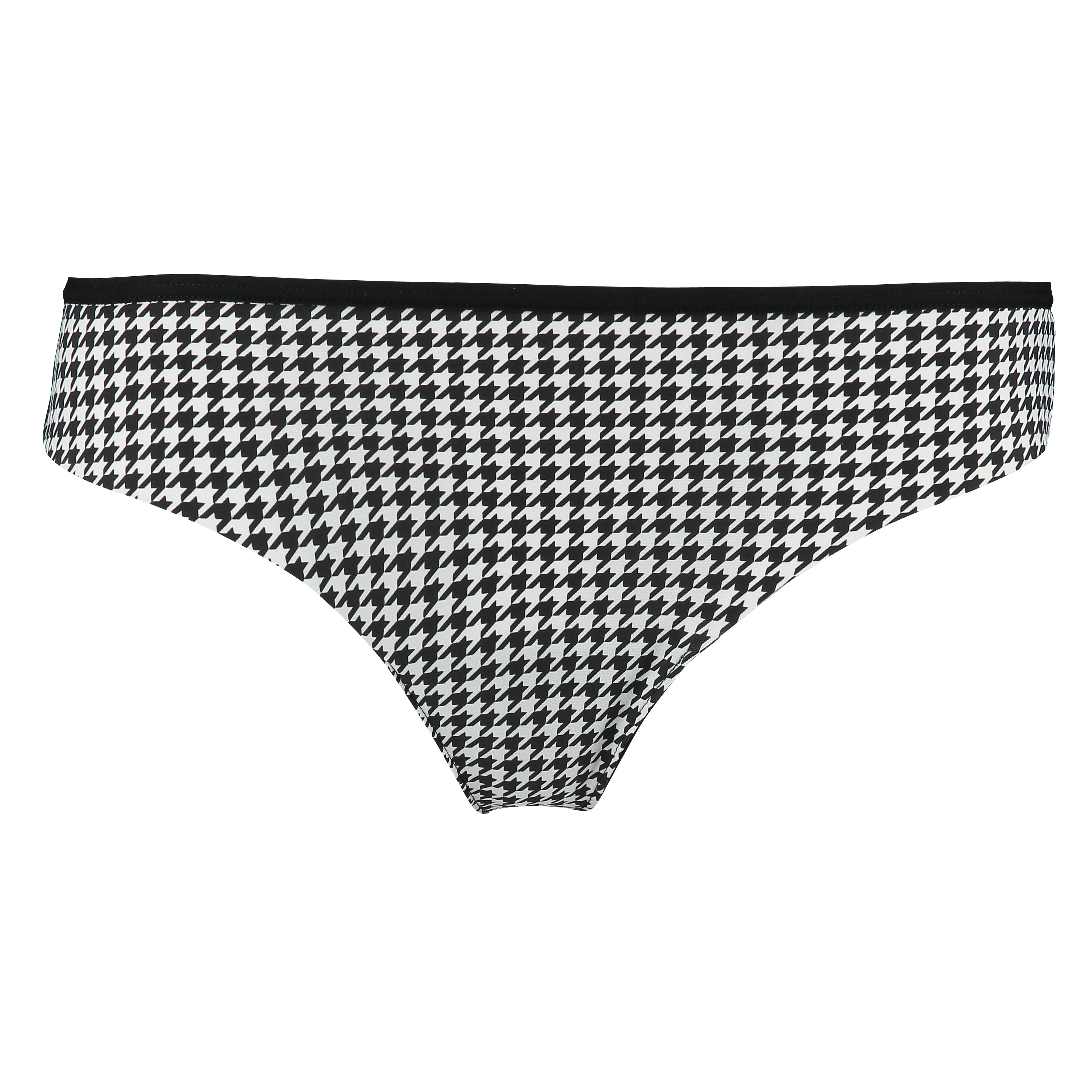 Lace Back Invisible Thong, Black, main