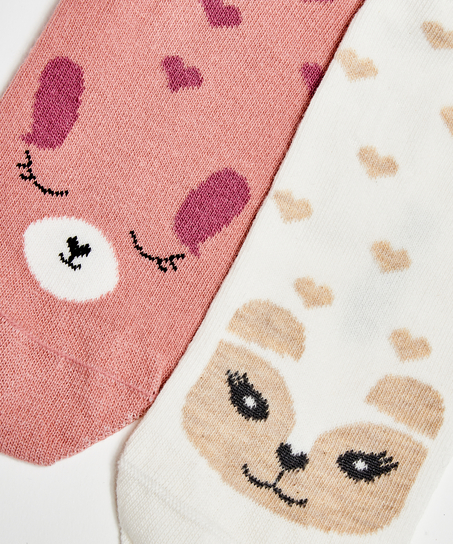2 Pairs Of Socks, Pink