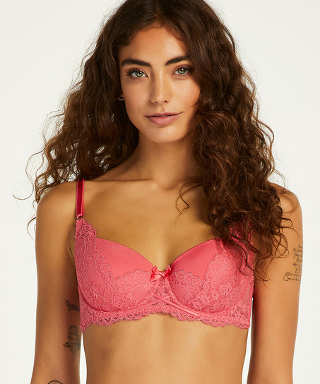 Claire Padded Underwired Bra, Pink