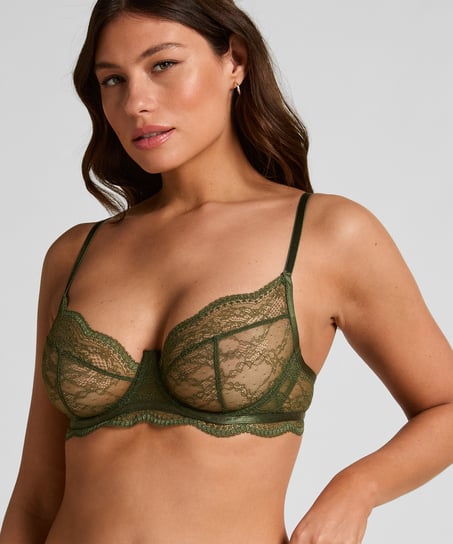 Isabelle Non-Padded Underwired Bra, Green