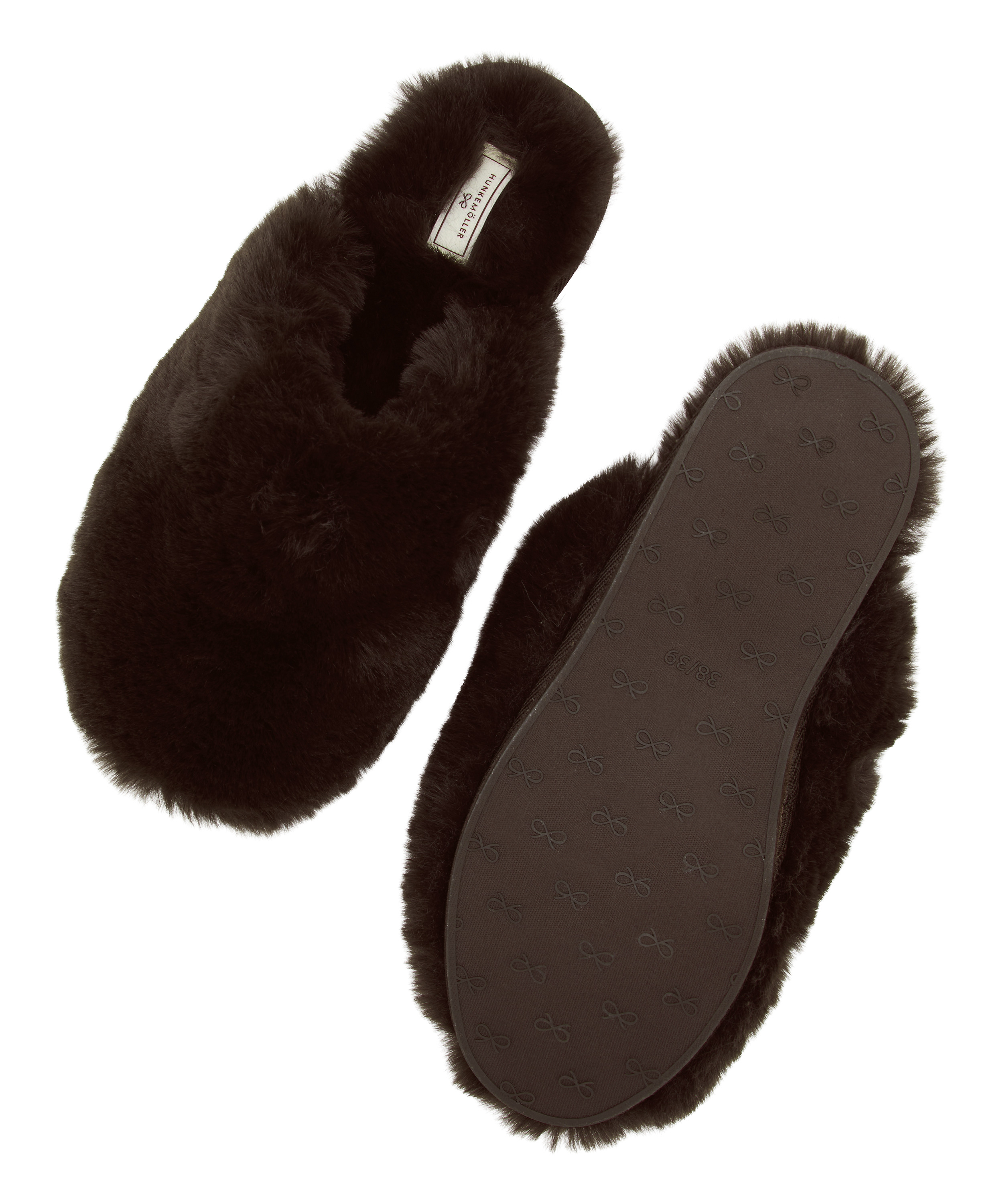 Slipper Faux Fur, Brown, main