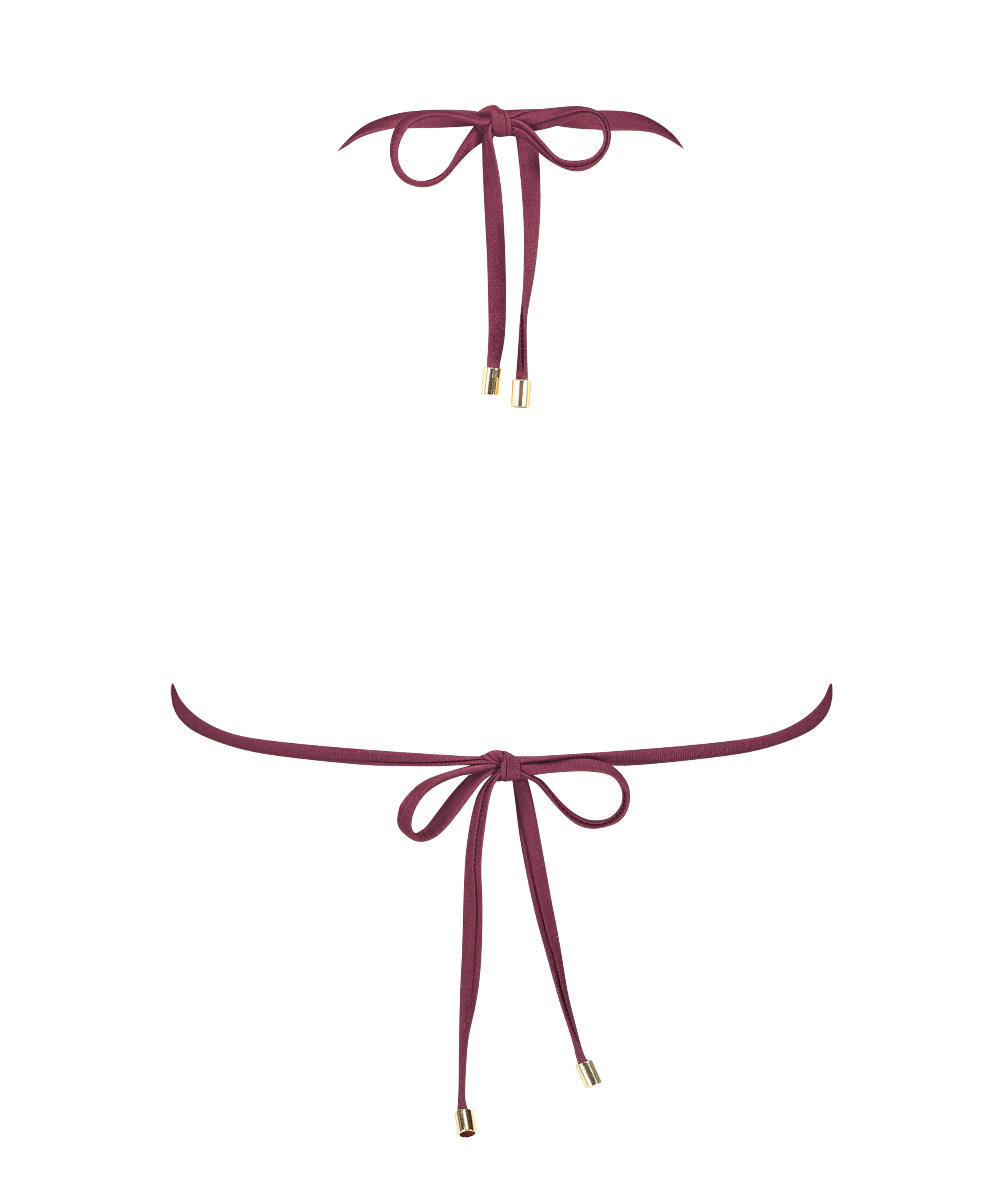 Yucatan Triangle Bikini Top, Red, main